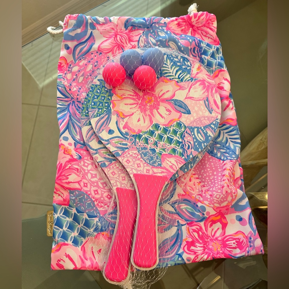 LILLY PULITZER Paddleball Racket Set
